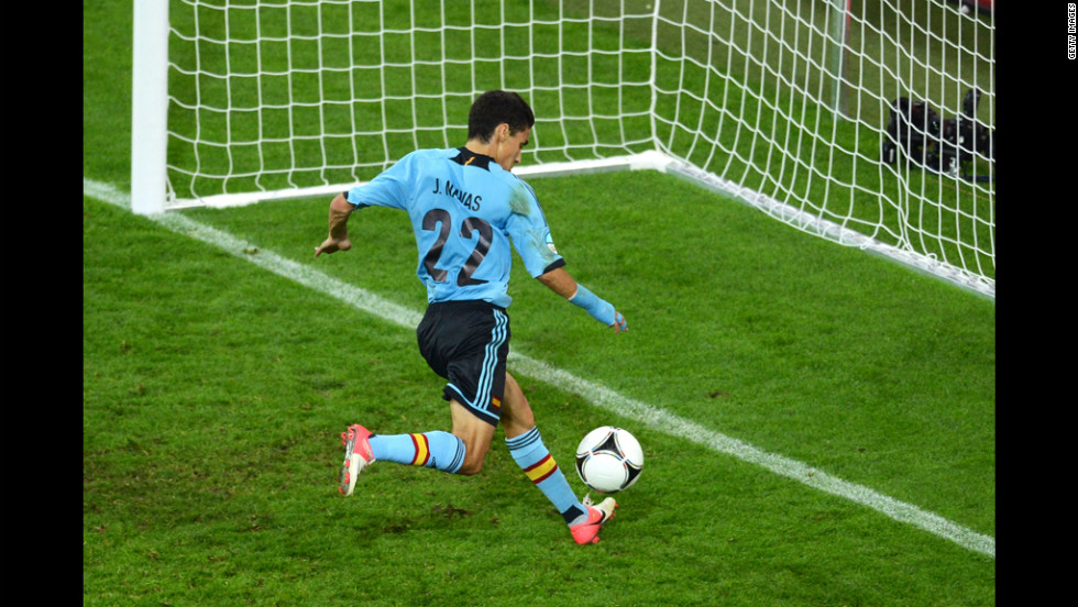 City has already made two major signings in the off-season, acquiring Spanish winger Jesus Navas from Sevilla and Brazilian midfielder Fernandinho from Shakhtar Donetsk for a total believed to be $70 million. Navas is pictured scoring for Spain in Euro 2012.