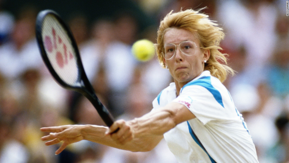 Martina Navratilova was one of the few serve-volleyers in the women&#39;s game, and the style helped the Czech-American star win a record nine Wimbledon titles.