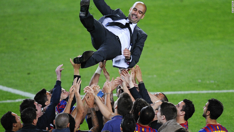 Guardiola quit after four years at Barca saying he was &quot;drained&quot; and needed to recharge his batteries.  
