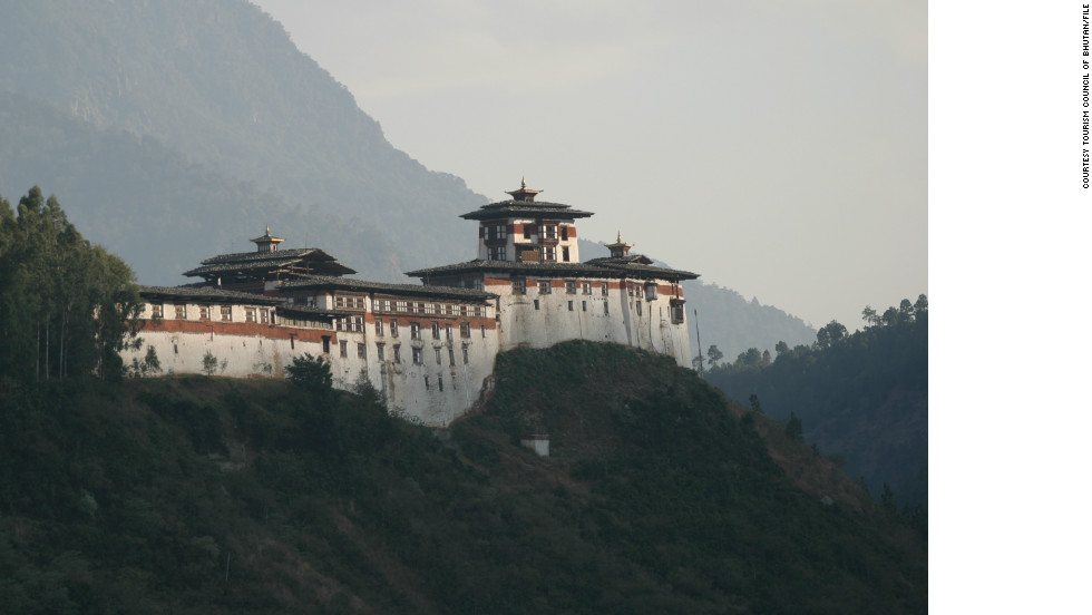 Wangdue Phodrang Dzong as seen before the fire razed it to the ground.