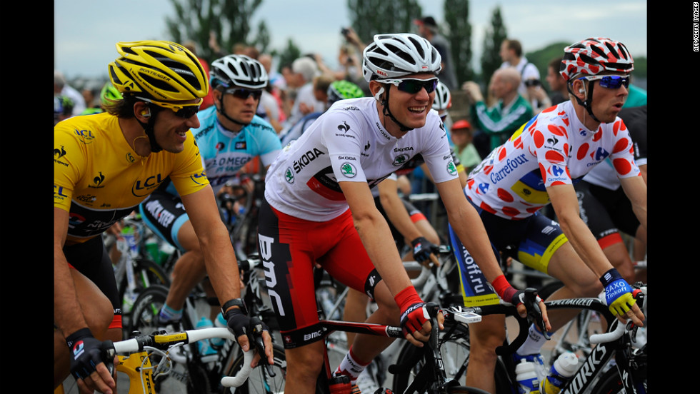 Fabian Cancellara of Switzerland holds the yellow jersey and overall race lead going into Stage 2 on Monday.