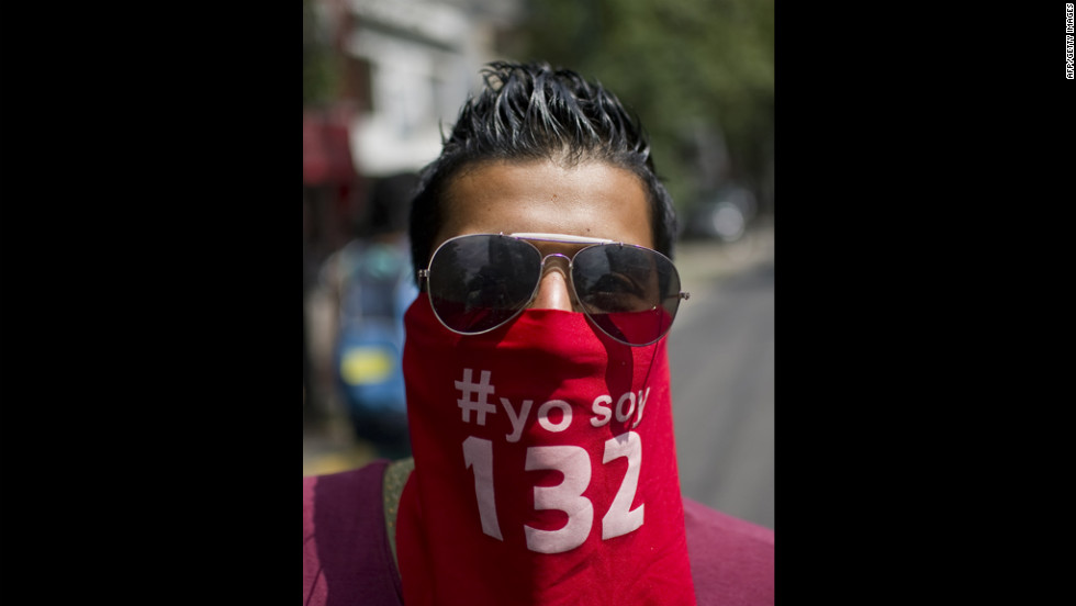 A youth activist rallies in Mexico City on Monday. About a third of Mexico&#39;s 79.4 million registered voters are between the ages of 18 and 29.