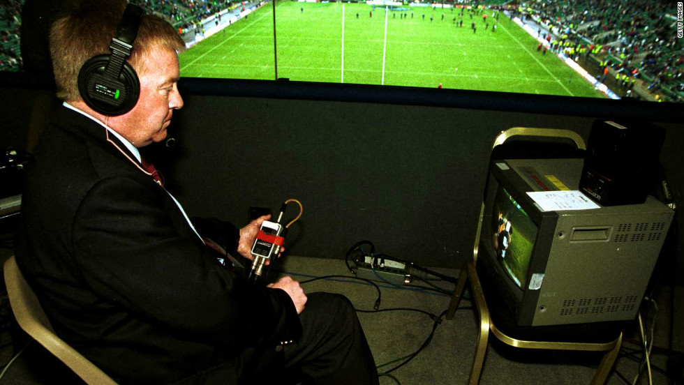 Both rugby codes -- league and union -- use a video referee to rule on whether a try should be awarded. The video referee was first introduced at the rugby league Super League World Nines tournament in 1996 and the &quot;Television Match Official&quot; is widely used in possible point-scoring situations.