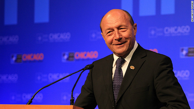 Romania&#39;s ruling coalition accused President Traian Basescu of violating the country&#39;s constitution.