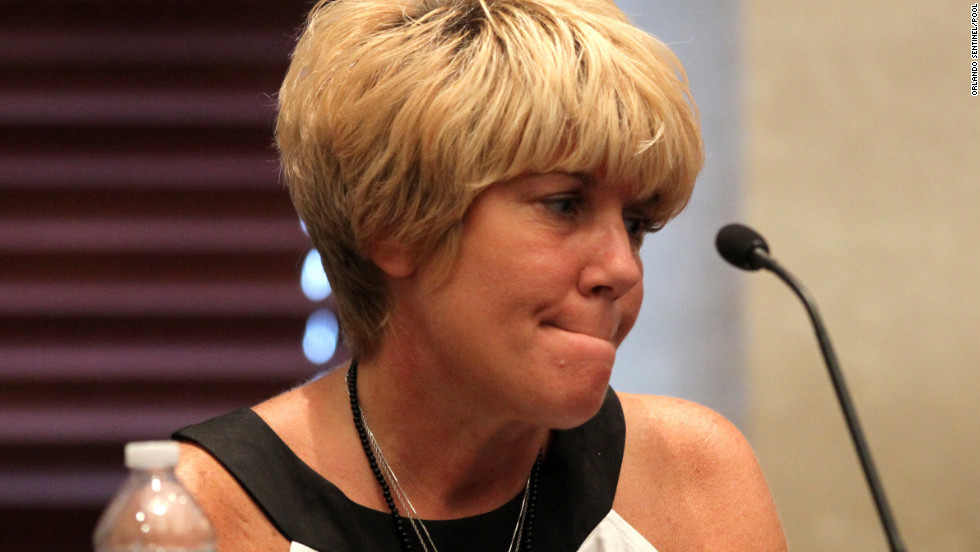 &lt;strong&gt;June 2011: &lt;/strong&gt;Casey&#39;s mother, Cindy, also took the stand. Here, she&#39;s seen reacting to a photo of Caylee on a monitor during her testimony on June 14, 2011, day 18 of the trial.