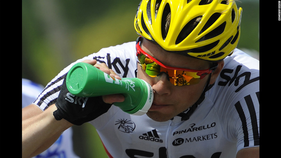 Norway&#39;s Edvald Boasson Hagen takes a drink during the ride Saturday.