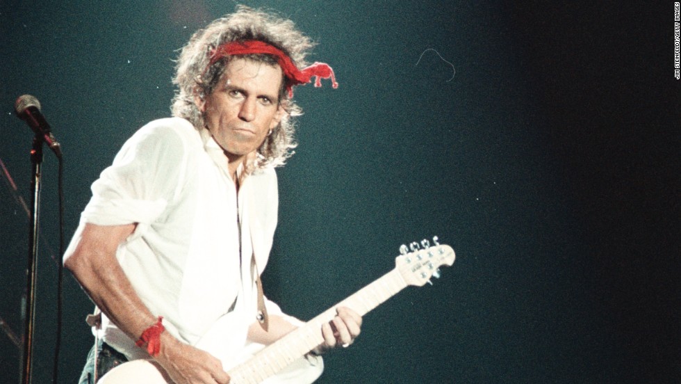 Guitarist Keith Richards performs at the Aragone Ballroom in Chicago, Illinois, in 1987. The songwriter collaborated with Mick Jagger on their first international number 1 hit &quot;(I can&#39;t get no) Satisfaction&quot; in 1965.