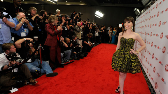 Dana DeArmond, seen here in January at an awards show, is one of the most accessible adult performers on Twitter. She responds to most of her followers who post a comment or question, often with a smart-alecky remark.
