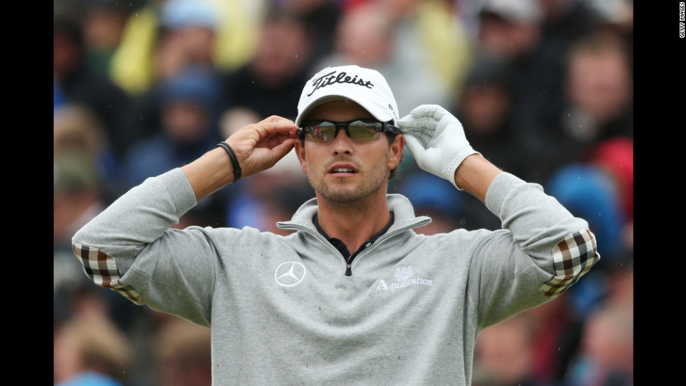Adam Scott of Australia waits on the fifth hole during the second round Friday.
