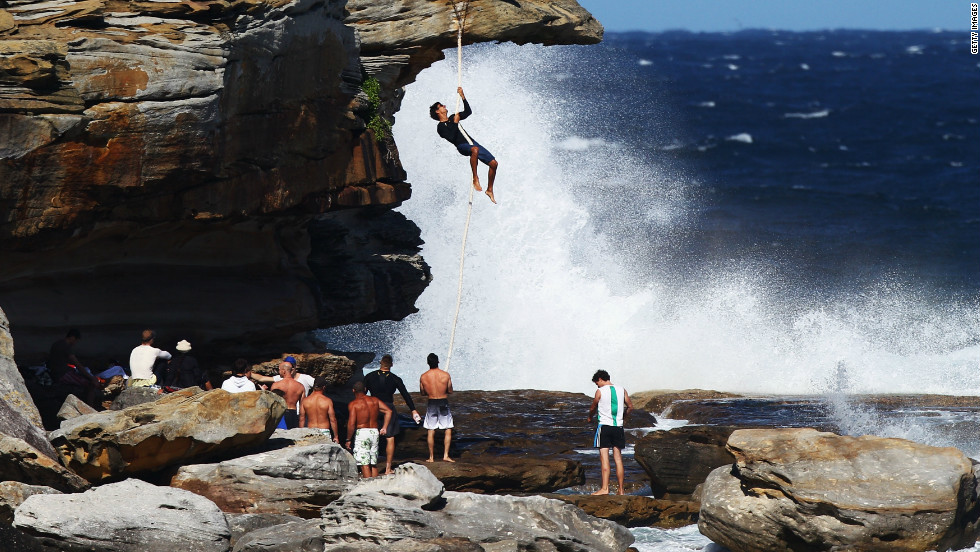 Rope climbing was dropped from the Olympics in 1932. But that hasn&#39;t stopped professional climbers still keeping the sport alive. Here, climber Marcus Bottay scales a five-meter rope bare-handed in Sydney, Australia.