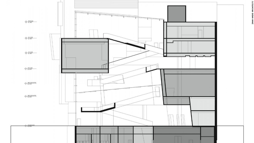 A cross-section drawing.