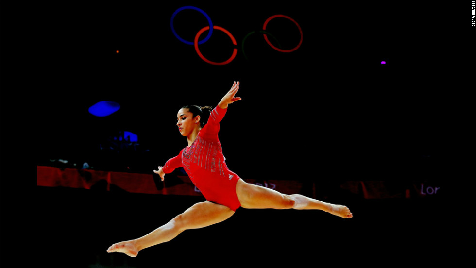 American Alexandra Raisman competes on the balance beam Tuesday. 