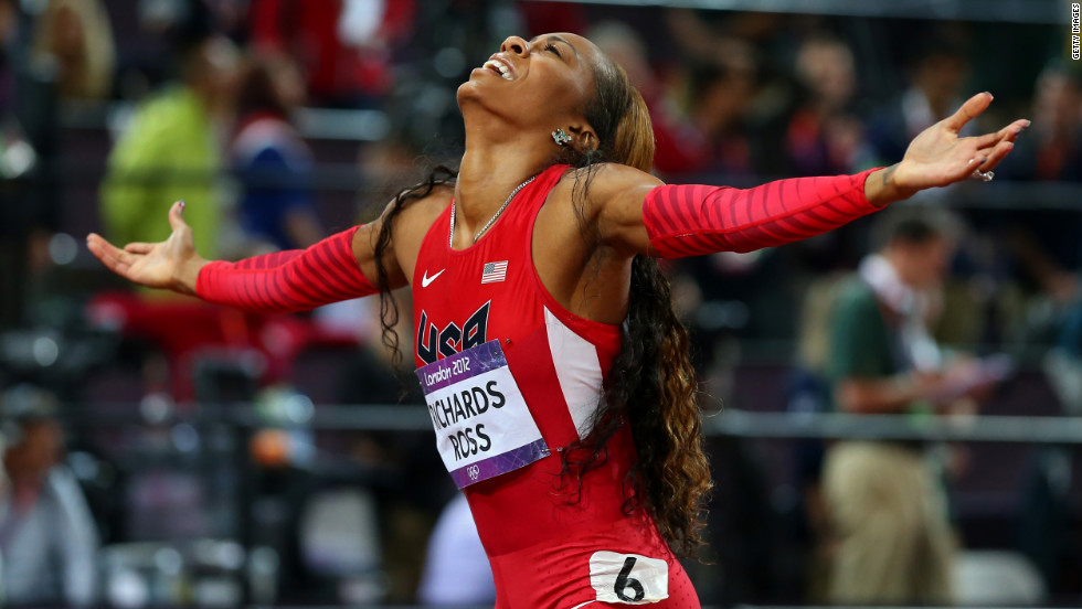 Sanya Richards-Ross wins the gold in the women&#39;s 400-meter final at the London 2012 Olympics on Sunday, August 5. Richards-Ross earned the 28th gold medal for the United States.