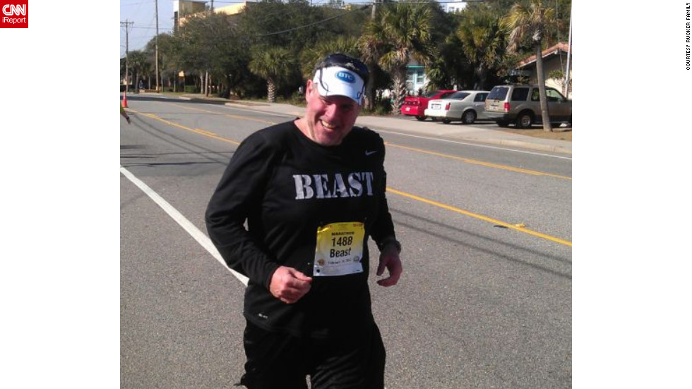 Rucker runs the Myrtle Beach Marathon on February 18 with a time of 6 hours and 13 minutes. 