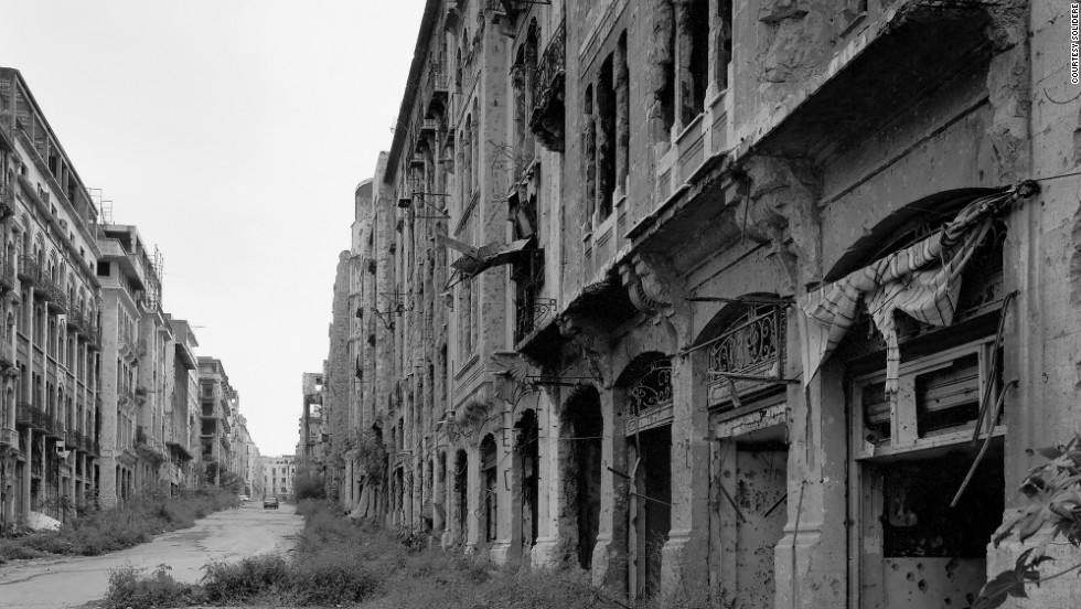 War-torn Beirut as it appeared in the aftermath of the civil war. The Beirut souks, historically the commercial heart of the city, have been rebuilt and now form the city&#39;s largest shopping area.