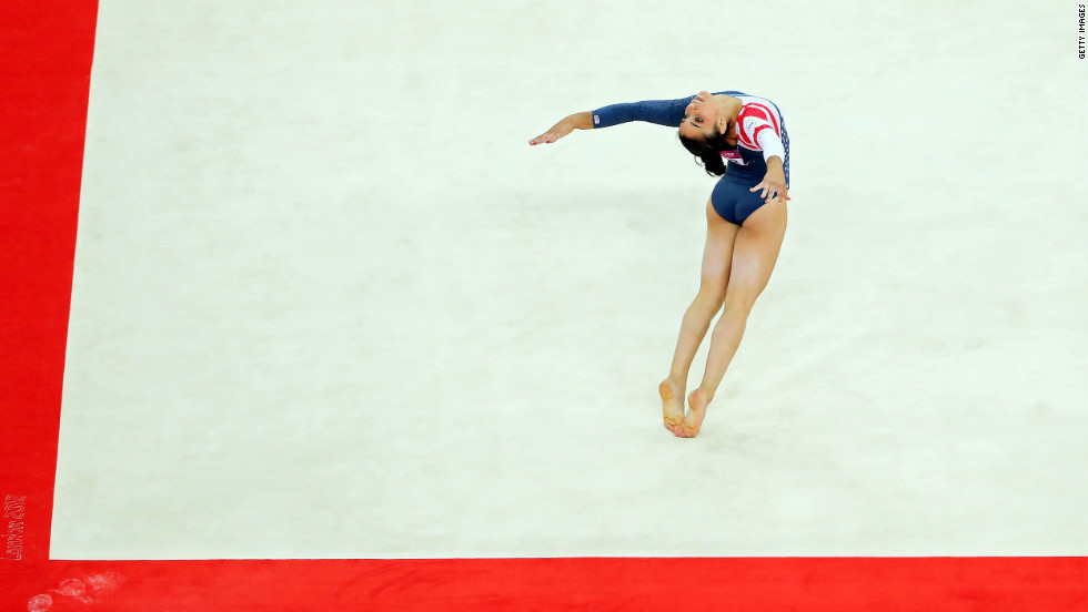 Alexandra Raisman of the United States competes in the women&#39;s floor exercise final Tuesday, August 7, at the 2012 Olympic Games in London.