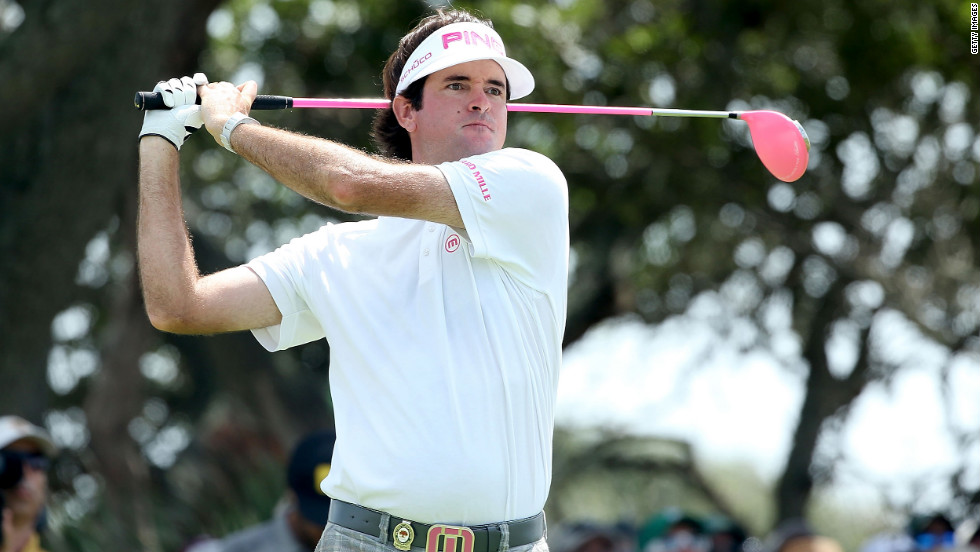 Bubba Watson of the United States hits off the seventh tee during Round Three.