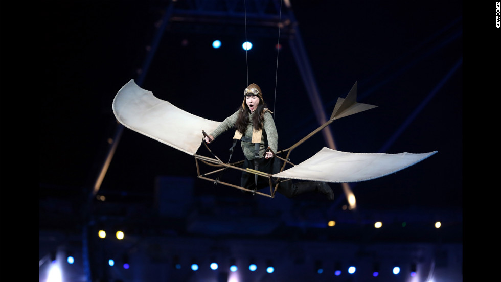 Artists perform during the closing ceremony.