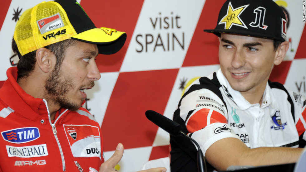 Valentino Rossi, left, will rejoin Jorge Lorenzo at Yamaha next season, renewing one of MotoGP&#39;s biggest rivalries in recent years.