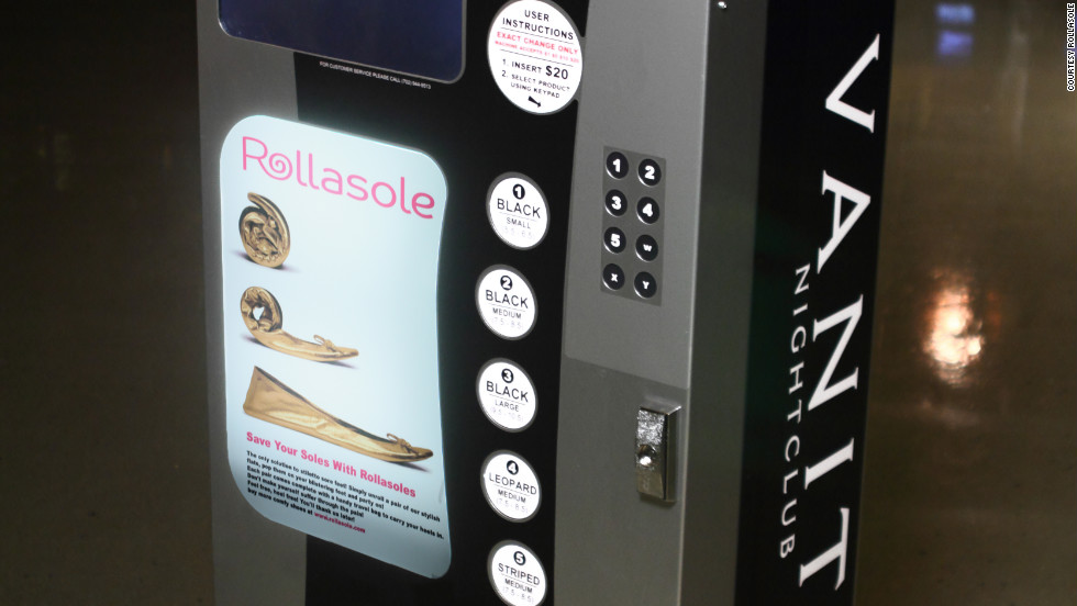 Trade in your stilettos for ballet flats at Rollasole machines located outside some Las Vegas nightclubs.
