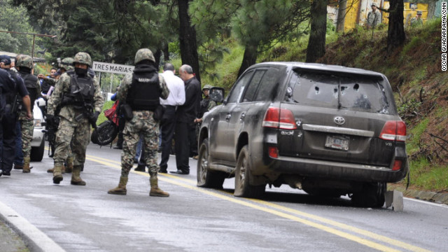 Unknown gunmen attacked an American diplomatic vehicle south of Mexico City on Friday morning, wounding three people, a Mexican military official told CNN Mexico.