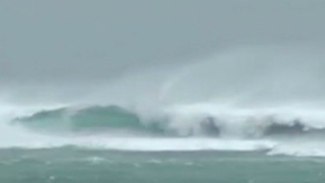 Riding out typhoon in Okinawa