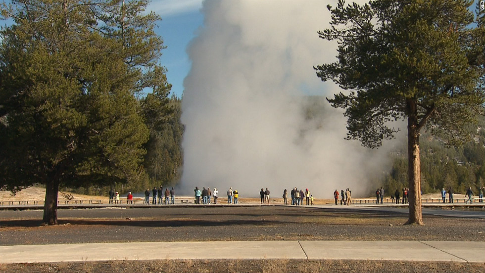 Old Faithful is one of Yellowstone&#39;s most popular geological features. Underground is an enormous plume of very hot rock which fuels every bubbling pool and geyser in the park. 