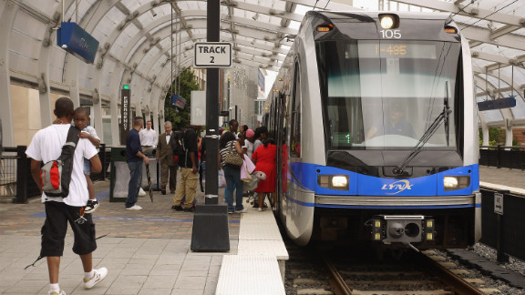When the DNC pushes Charlotte's population of almost 750,000 by 35,000, many will use LYNX to get around the city. LYNX is a 9.6-mile light rail line serviced by the Charlotte Area Transit System.