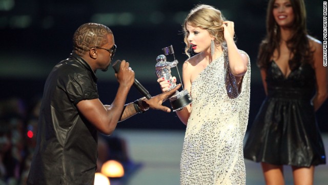 Taylor Swift&#39;s 2009 acceptance speech for best female video was cut short when Kanye West rushed the stage and proclaimed, &quot;Yo Taylor, I&#39;m really happy for you, I&#39;ll let you finish, but Beyonce has one of the best videos of all time.&quot; Bey went on to win the video of the year for award for &quot;Single Ladies (Put a Ring On It).&quot; She invited the &quot;You Belong With Me&quot; singer back on stage to finish her acceptance speech. At the 2010 awards show, Swift forgave West with a song.
