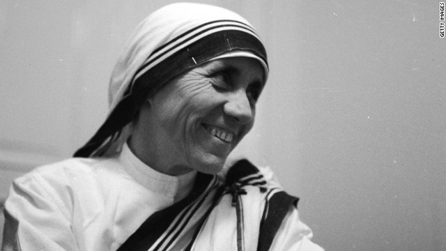 Portrait from 1960 of Mother Teresa, the Albanian nun who dedicated her life to the poor, the destitute and the sick of Calcutta.