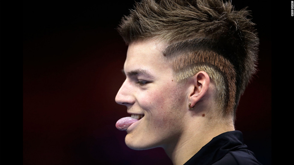 Thomas Schmidberger of Germany competes in the final of the Men&#39;s Team Table Tennis - Class 3 against China on Friday.