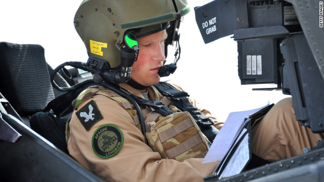 Prince Harry prepares his Apache to go out on a mission 