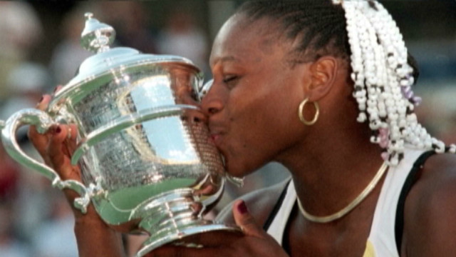Williams celebrates her U.S. Open title