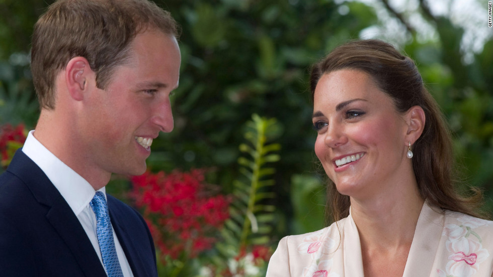 After their arrival Tuesday Catherine and her husband, Prince William, visit the Singapore Botanic Gardens.