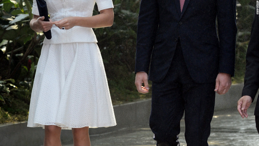 Prince William and Catherine visit Gardens by the Bay on Wednesday.