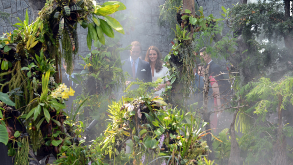 The royal couple visit Gardens by the Bay on Wednesday.