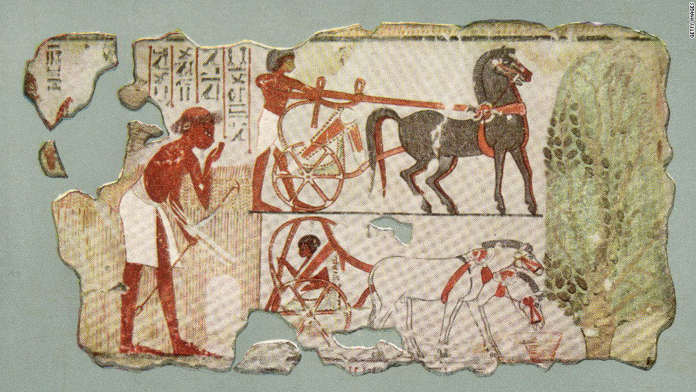 This Egyptian wall painting, from 1350 BC, is an example of how artists have long been drawing outlines around figures of people and animals. 