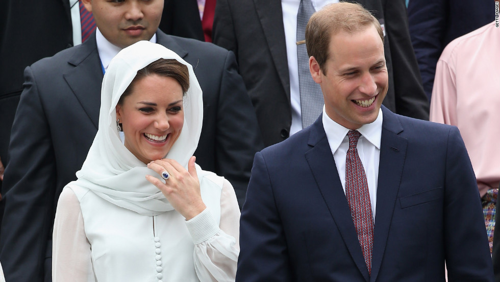 Catherine, Duchess of Cambridge, and Prince William, Duke of Cambridge, visit Assyakirin Mosque in Kuala Lumpur, Malaysia, on Friday, September 14, Day Four of the royal couple&#39;s tour of the Far East.