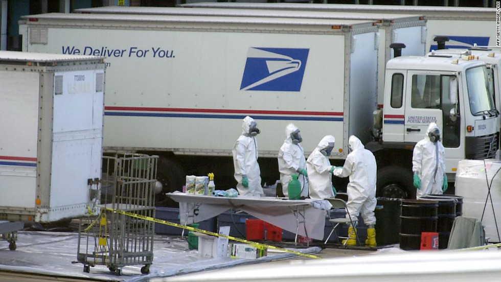 Letters written with jihadist language and laced with deadly anthrax spores were sent via U.S. mail to members of the news media and Congress in the weeks following the September 11 attacks on New York City and the Pentagon.  Five people were killed and 17 others were sickened by exposure to the letters. The FBI eventually blamed the attacks on a civilian scientist at the Army&#39;s biological research laboratory at Fort Detrick, Maryland. The suspect, microbiologist Bruce Ivins, had a history of mental illness and killed himself in 2008 before investigators brought charges against him, federal prosecutors said.