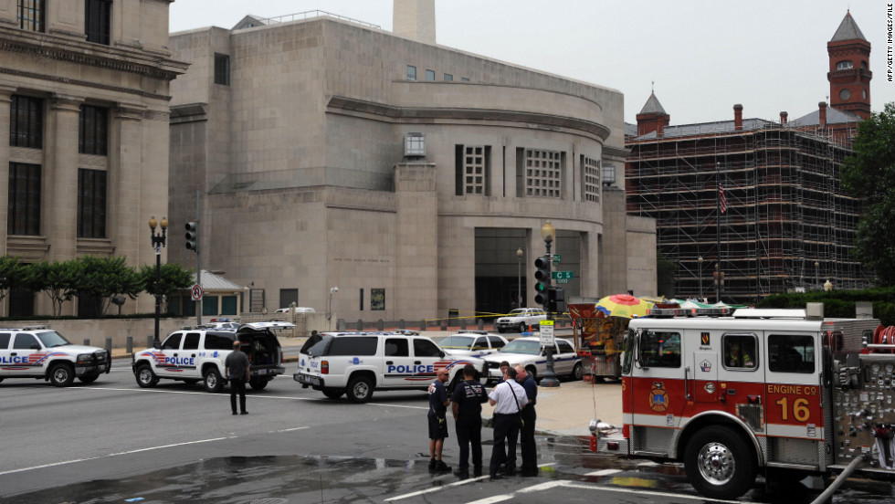 In 2009, James von Brunn shot security officer Stephen Tyrone Johns with a rifle at the entrance to the U.S. Holocaust Memorial Museum in Washington after Johns had opened the door for him. Other security guards then shot von Brunn, authorities said. Von Brunn died in 2010.