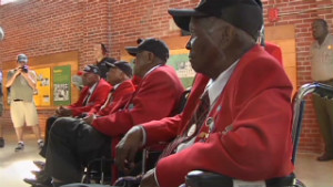 Tuskegee Airmen receive rousing welcome