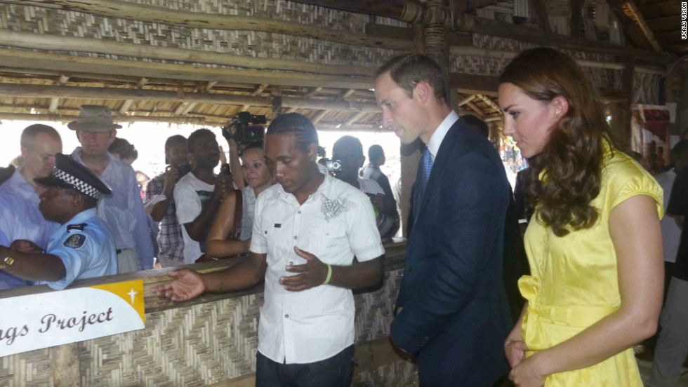 The Duke and Duchess of Cambridge visit Burns Creek, a troubled community on the outskirts of Honiara, the capital of the Solomon Islands. 