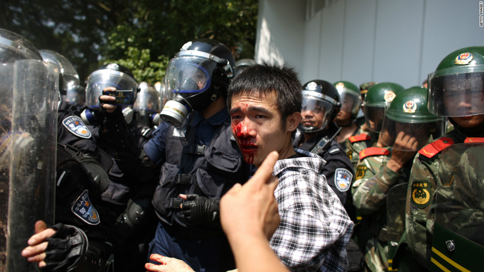 The protests, at times, became violent. 