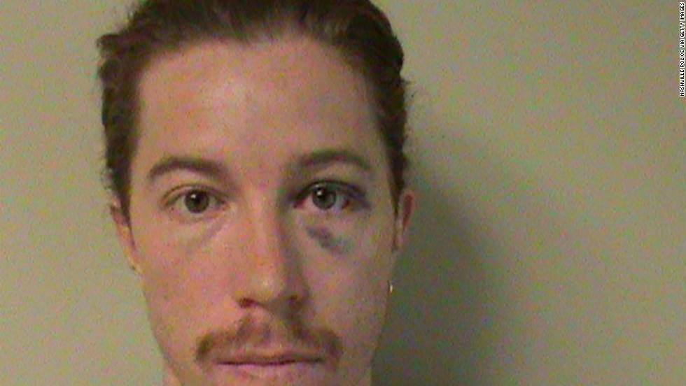 Olympic gold medalist Shaun White, 26, was charged with vandalism and public intoxication in Nashville, Tennessee, on September 16, 2012.