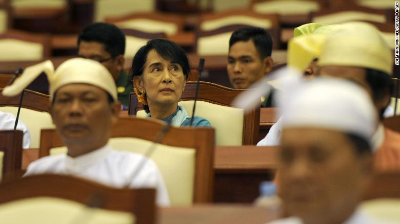 Suu Kyi seen in parliament in November 2012. 