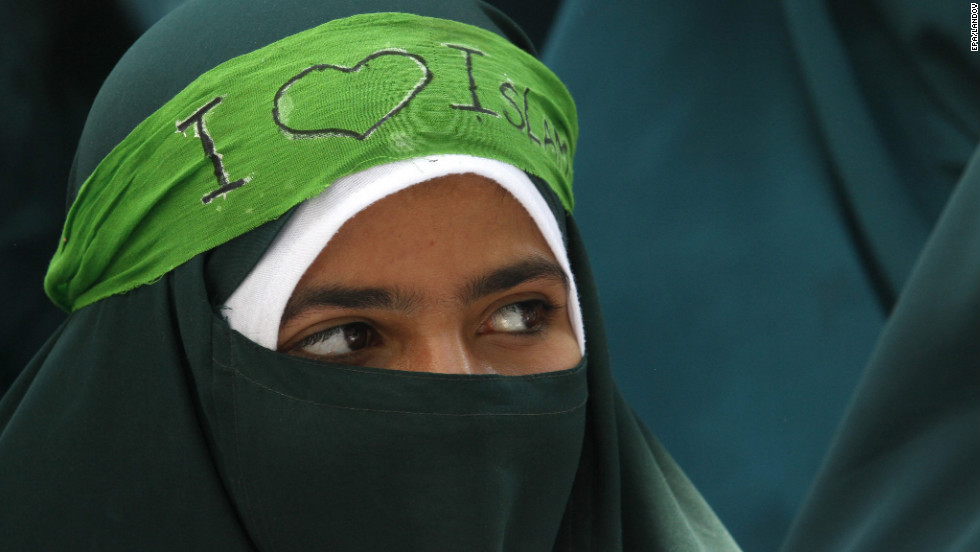 A Kashmiri Muslim student participates in a protest march organized by a Muslim school on Saturday, September 22, against an independently produced anti-Islam film that has ignited anger in the Muslim world. 