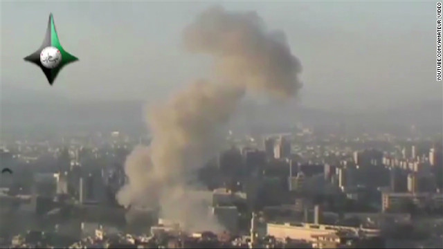 Two huge explosions rock Damascus