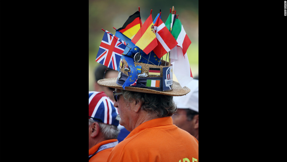 A Team Europe supporter watches the action Thursday.