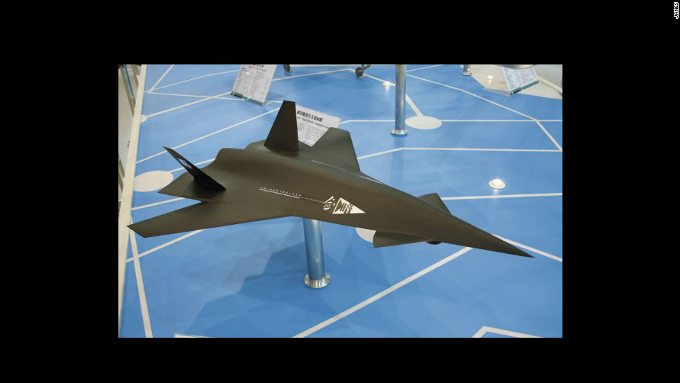 A model of China&#39;s &quot;Dark Sword&quot; UAV.  According to Jane&#39;s Defense &amp;amp; Security Intelligence &amp;amp; Analysis, the drone remains only a model, but offers an example of where China may go with its drone technology.