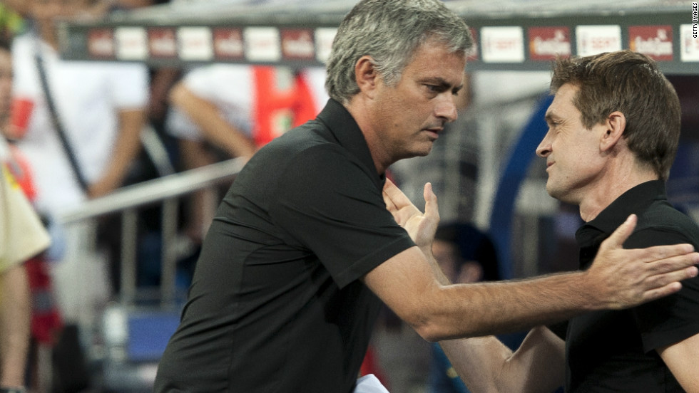 Mourinho and Vilanova have made up since that infamous incident where the Portuguese poked the Barca man in the eye during an El Clasico encounter last season. Vilanova, who has now taken over the manager&#39;s job from Pep Guardiola, will go head to head with Mourinho once again on Sunday.